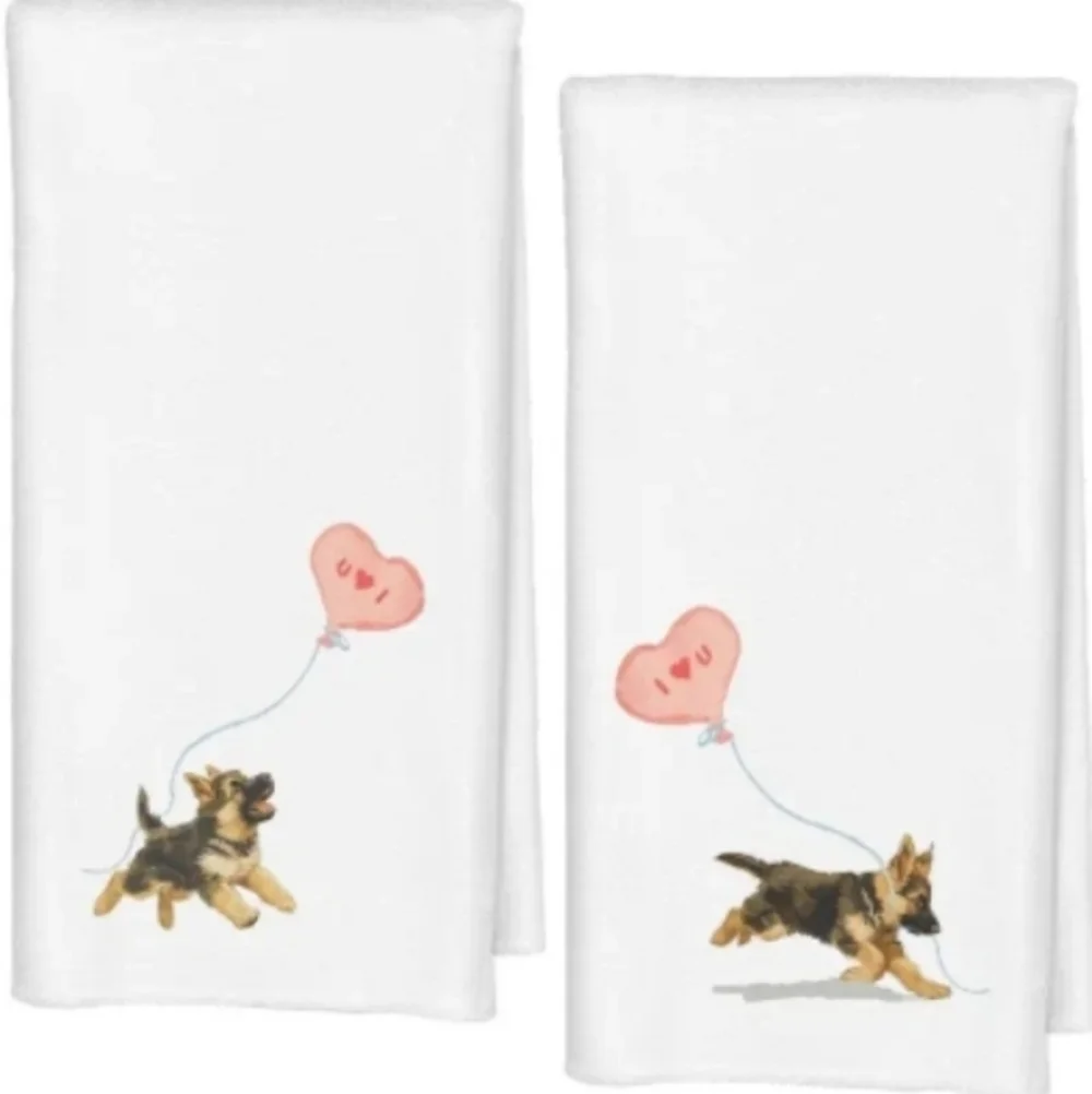 Samson Set of 2 Puppy Hand Towels